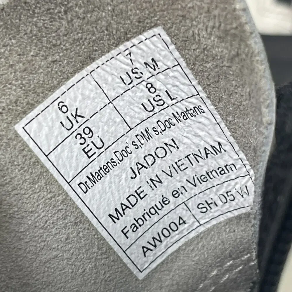 Dr. Martens Jadon Boots M7 / W8 White Leather Platform Grunge Punk Destroyed‎